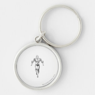 Aquaman Springa BW Rund Silverfärgad Nyckelring