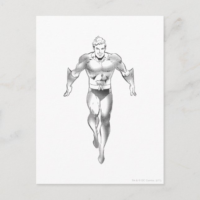 Aquaman Springa BW Vykort (Framsida)