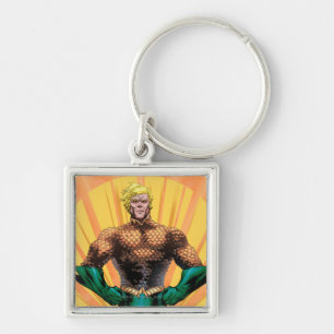 Aquaman Ständiga Fyrkantig Silverfärgad Nyckelring