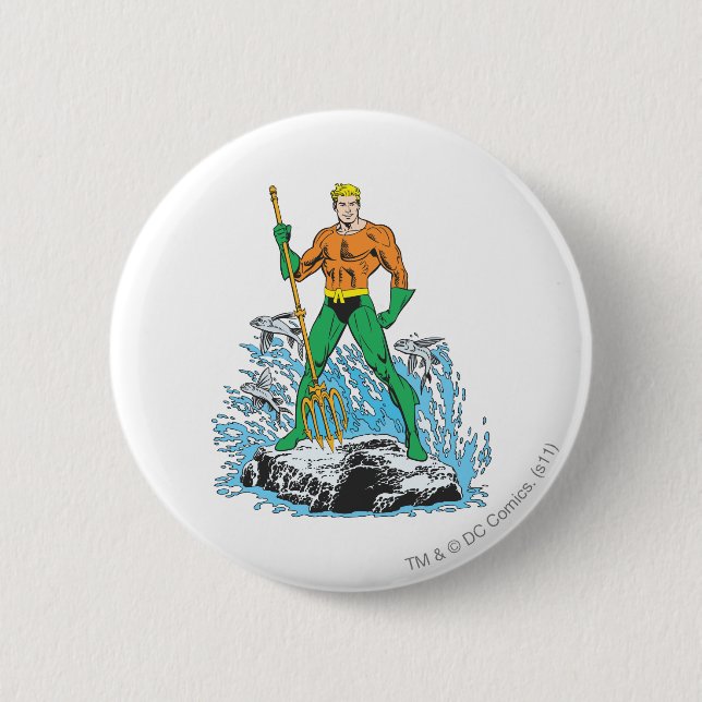 Aquaman Stands med Pitchfork Knapp (Framsida)