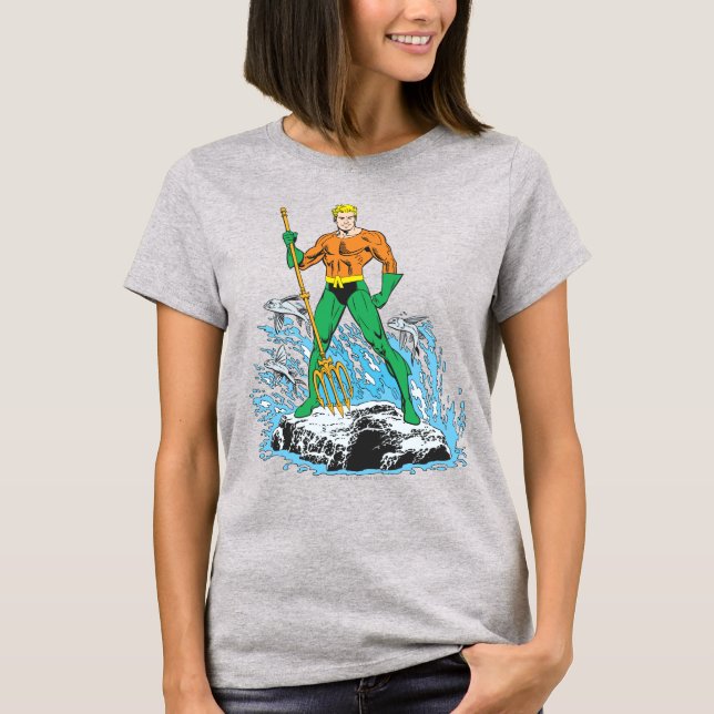 Aquaman Stands med Pitchfork T-shirt (Framsida)