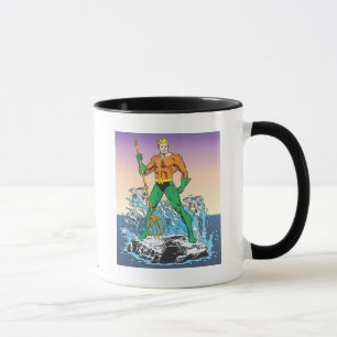 Aquaman Stands with Spear Mugg