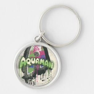 Aquaman - Twisted Oskuld Brev Rund Silverfärgad Nyckelring