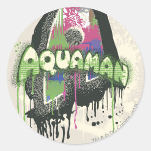 Aquaman - Twisted Oskuld Brev Runt Klistermärke