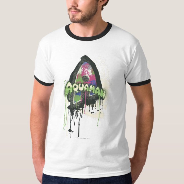 Aquaman - Twisted Oskuld Brev Tee Shirt (Framsida)