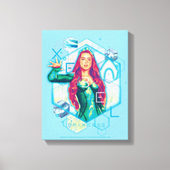 Aquaman | Xebel Princess Mera Hexagonal Graphic Canvastryck (Framsida)