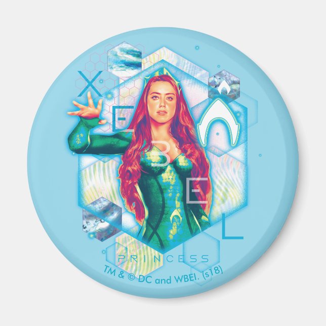 Aquaman | Xebel Princess Mera Hexagonal Graphic Magnet (Framsidan)