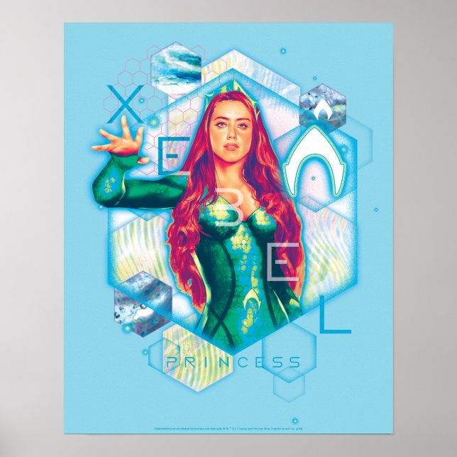 Aquaman | Xebel Princess Mera Hexagonal Graphic Poster (Framsidan)