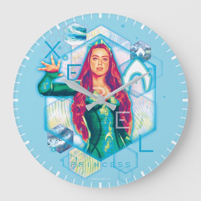 Aquaman | Xebel Princess Mera Sexhörnig Grafisk Stor Klocka (Framsida)