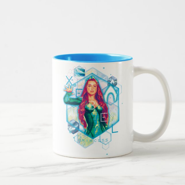 Aquaman | Xebel Princess Mera Sexhörnig Grafisk Två-Tonad Mugg (Höger)
