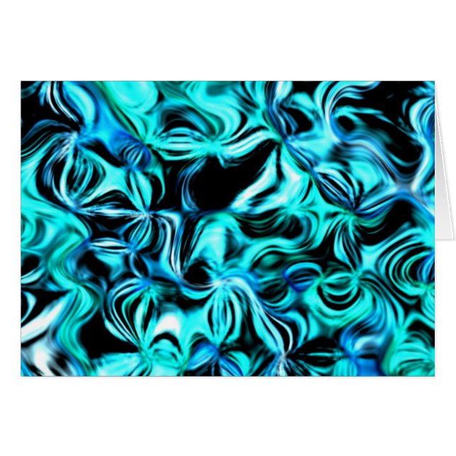 Aquamarin Hälsningskort (Framsidan Horizontal)