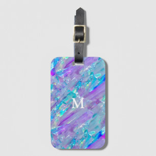 Aquamarin och Ametyst Crystal Bagagebricka