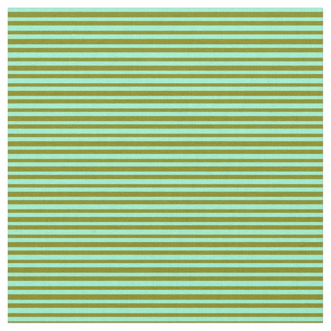 Aquamarin och Grönt Stripe Mönster Tyg (Närbild)