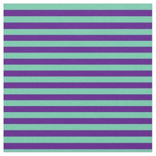 Aquamarin och Indigo Stripe/Linjerad Mönster Tyg