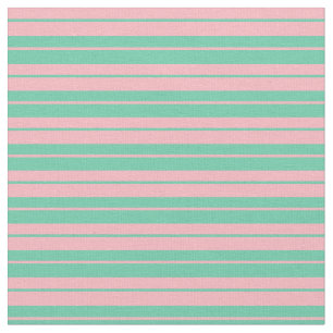 Aquamarin och Ljusa rosa Färgaden Rand Tyg
