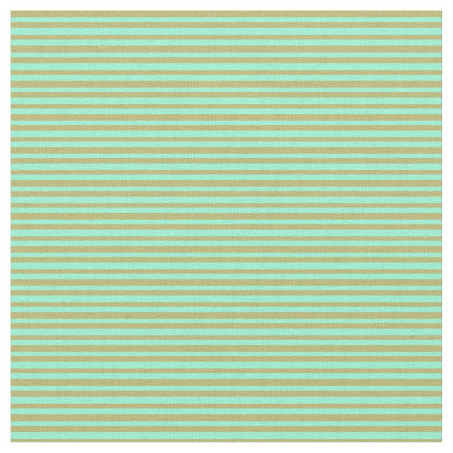 Aquamarin och Mörk Khaki Färgad Mönster Tyg (Närbild)