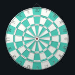 Aquamarin och vit darttavla<br><div class="desc">Aquamarine och White Dart Board</div>