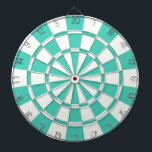 Aquamarin och vit darttavla<br><div class="desc">Aquamarine och White Dart Board</div>