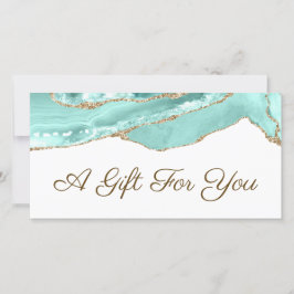 Aquamarine agate-presentkort