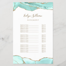 Aquamarine agate pris list flyer