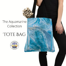 Aquamarine Aqua Blue Crystal Gemstone Shoulder Tygkasse