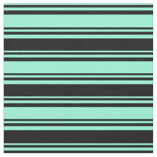 Aquamarine & Black Färgad Mönster Tyg