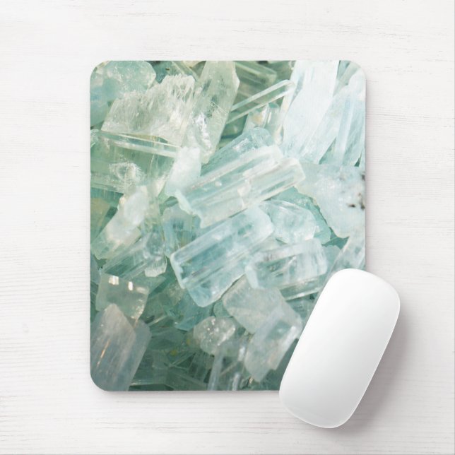 Aquamarine Blue Beryl Gemstone Mouse Pad Musmatta (Med mus)