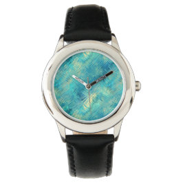 Aquamarine Blue Crystal Gel Struktur Armbandsur