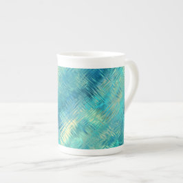 Aquamarine Blue Crystal Gel Struktur Benporslin Mugg