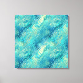 Aquamarine Blue Crystal Gel Struktur Canvastryck