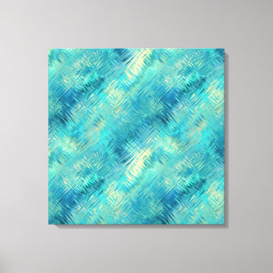 Aquamarine Blue Crystal Gel Struktur Canvastryck