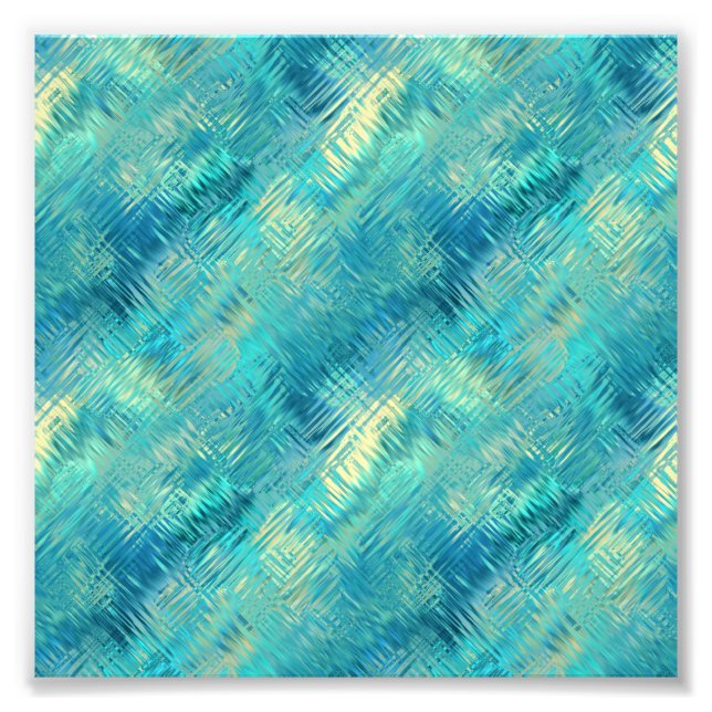 Aquamarine Blue Crystal Gel Struktur Fototryck (Framsidan)