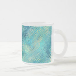 Aquamarine Blue Crystal Gel Struktur Frostad Glasmugg