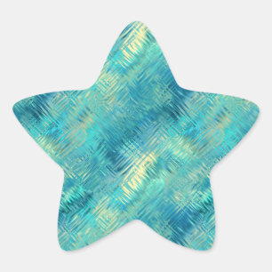 Aquamarine Blue Crystal Gel Struktur Stjärnformat Klistermärke