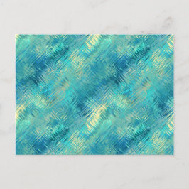 Aquamarine Blue Crystal Gel Struktur Vykort