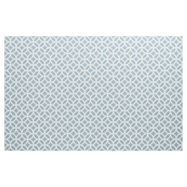 Aquamarine Blue Geometric Mönster Fabric Tyg (Yard)