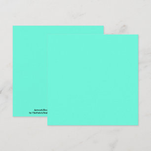 Aquamarine Blue Grönt Turcos Solid Färg Kort
