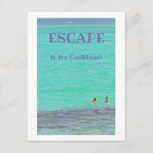 AQUAMARINE CARIBBEAN/TVÅ SNORKELERS/ESCAPE TO CARI VYKORT