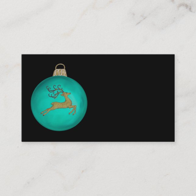 AQUAMARINE CHRISTMAS BUBBLE VISITKORT (Framsida)