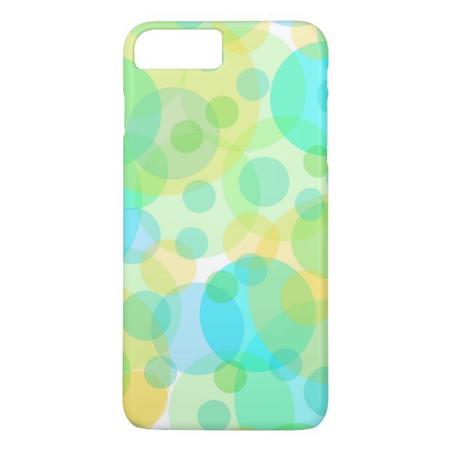 Aquamarine Circles bubbles Roligt Whimsical Art Case-Mate iPhone Skal (Baksida)