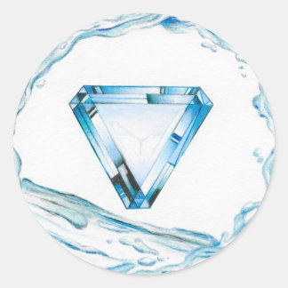 Aquamarine Core Runt Klistermärke