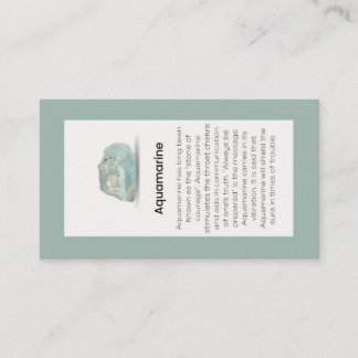 Aquamarine Crystal: Jewelry Visning Visitkort