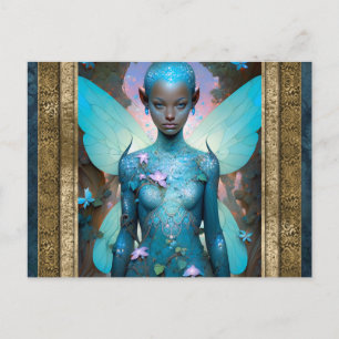 Aquamarine Fairy Fantasy Art Vykort