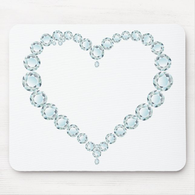 Aquamarine Gem Heart Musmatta (Framsidan)