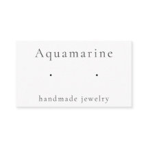 Aquamarine Gemstone Earring Jewelry Visning Card