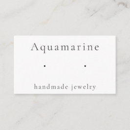 Aquamarine Gemstone Earring Jewelry Visning Card Tilläggskort