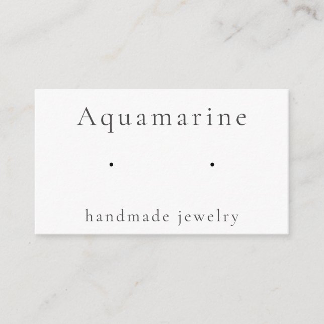 Aquamarine Gemstone Earring Jewelry Visning Card Tilläggskort (Framsida)
