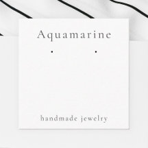 Aquamarine Gemstone Earring Jewelry Visning Card