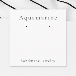 Aquamarine Gemstone Earring Jewelry Visning Card Tilläggskort