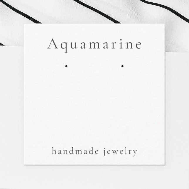 Aquamarine Gemstone Earring Jewelry Visning Card Tilläggskort (Skapare uppladdad)